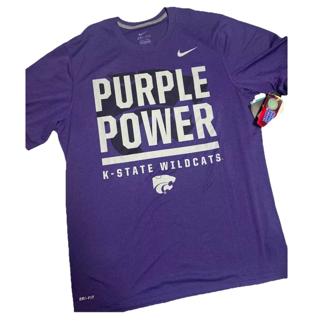 Nike Jersey Purple Power Jersey K-State Wildcats Short Sleeve NWT Size Large